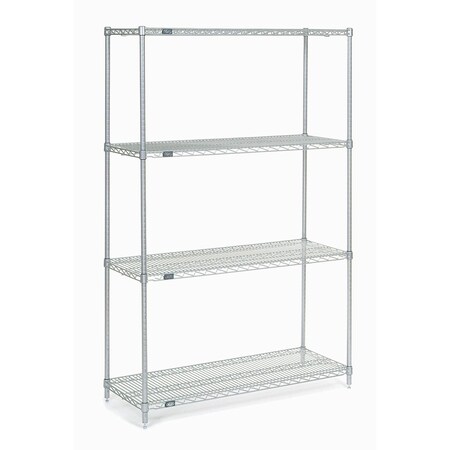 Nexel Chrome Wire Shelving, 48W X 36D x 86H 36488C